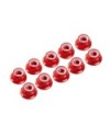 AUTOBLOCANTE ALU. M4 FLANGED ROJA (10u.)