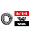 8x16x5mm KIT RODAMIENTOS SELECT NMB TAPAS METALICAS (10u.)