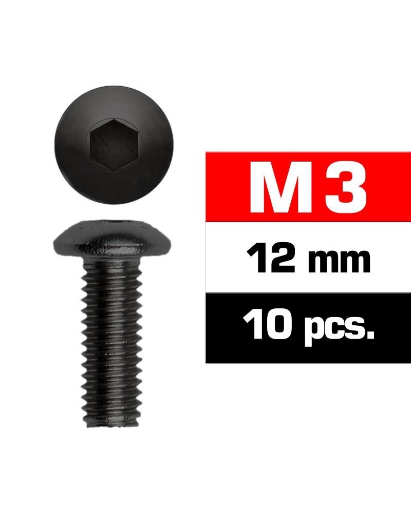 TORNILLOS M3x12mm BOTON (10u.)