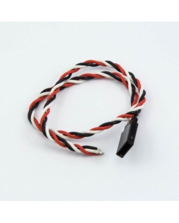 CONECTOR FUTABA HEMBRA CON CABLE TRENZADO (30cm)