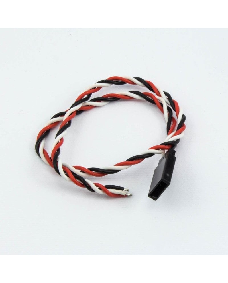 CONECTOR FUTABA HEMBRA CON CABLE TRENZADO (30cm)