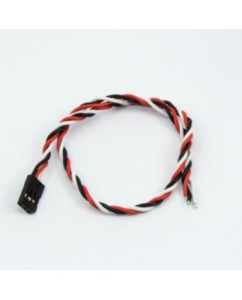 CONECTOR FUTABA MACHO CON CABLE TRENZADO (30cm)
