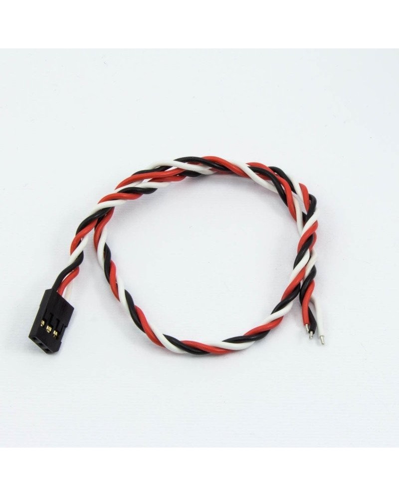 CONECTOR FUTABA MACHO CON CABLE TRENZADO (30cm)