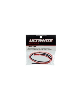 CONECTOR BEC MACHO CON CABLE (20cm)