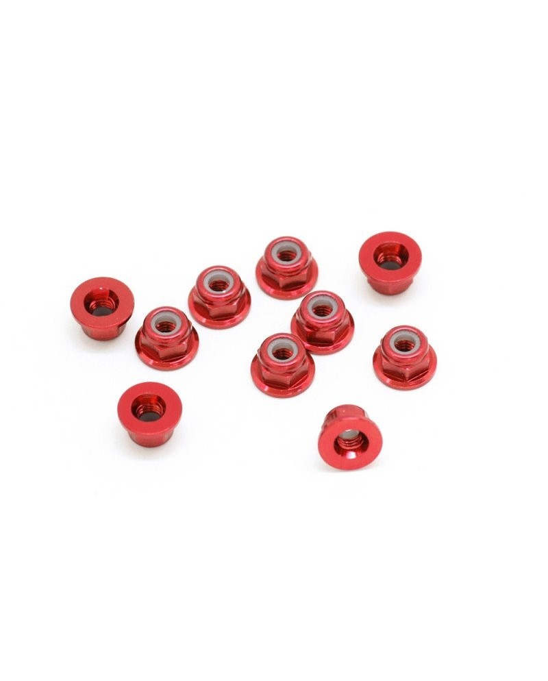 TUERCA AUTOBLOCANTE ALUMINIO M3 ROJA (10) S35-4/5/5E, S12-2 SWORKZ