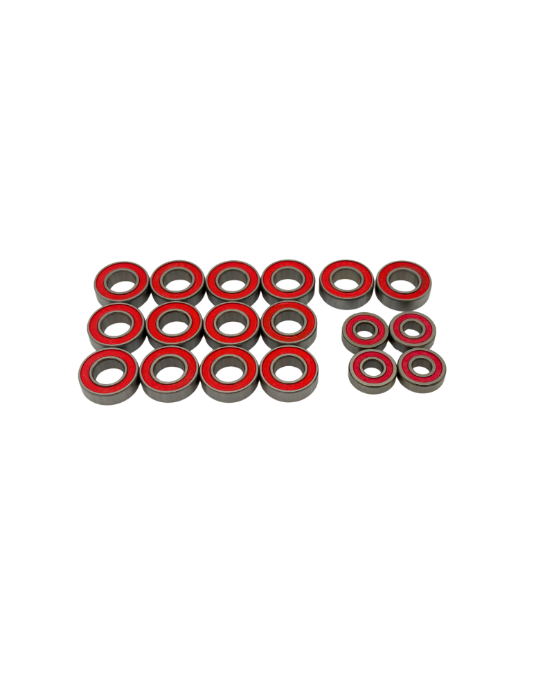 1/8 ESCALA KIT RODAMIENTOS (ROJO GOMA CARCASA) (18u.) S35-4/5/5E SWORKZ