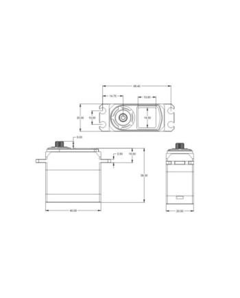 SERVO SRT BH9037  HV BRUSHLESS CAJA METALICA 37KG 0.13S. -1/5