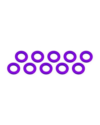 ARANDELAS ALUMINIO (3x6x0,5mm) PURPURA (10u.)