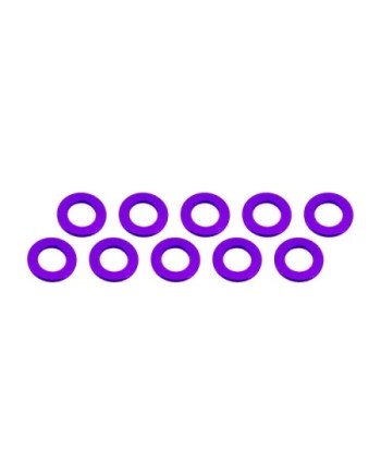 ARANDELAS ALUMINIO (3x6x0,5mm) PURPURA (10u.)