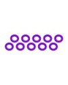 ARANDELAS ALUMINIO (3x6x0,5mm) PURPURA (10u.)