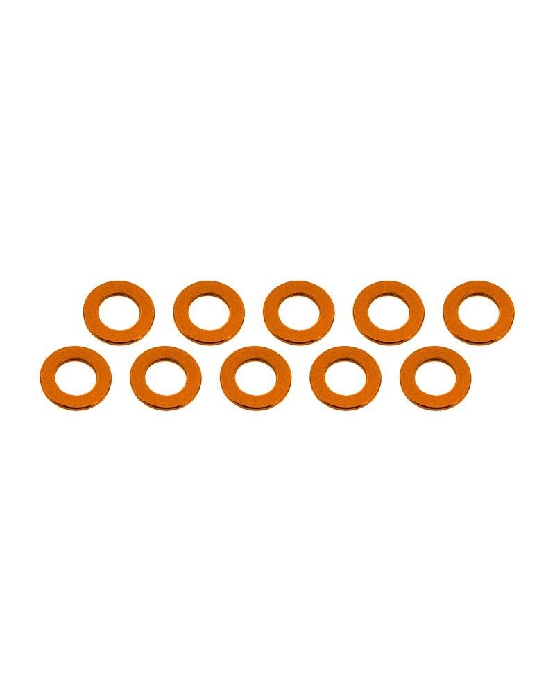 ARANDELAS ALUMINIO (3x6x0,5mm) NARANJA (10u.)