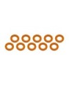 ARANDELAS ALUMINIO (3x6x0,5mm) NARANJA (10u.)