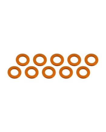 ARANDELAS ALUMINIO (3x6x0,5mm) NARANJA (10u.)