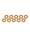ARANDELAS ALUMINIO (3x6x0,5mm) NARANJA (10u.)