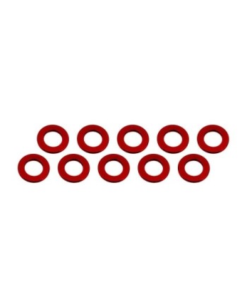 ARANDELAS ALUMINIO (3x6x0,5mm) ROJA (10u.)