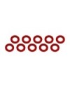 ARANDELAS ALUMINIO (3x6x0,5mm) ROJA (10u.)