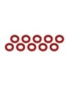 ARANDELAS ALUMINIO (3x6x0,5mm) ROJA (10u.)