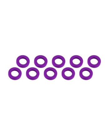 ARANDELAS ALUMINIO (3x6x1mm) PURPURA (10u.)