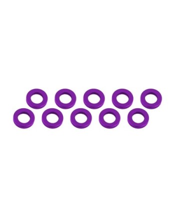 ARANDELAS ALUMINIO (3x6x1mm) PURPURA (10u.)