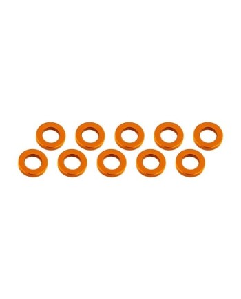 ARANDELAS ALUMINIO (3x6x1mm) NARANJA (10u.)