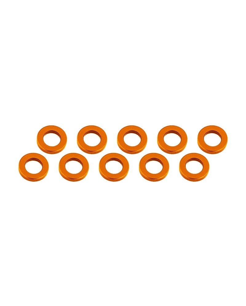 ARANDELAS ALUMINIO (3x6x1mm) NARANJA (10u.)