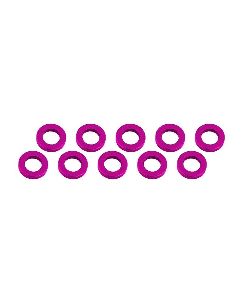 ARANDELAS ALUMINIO (3x6x1mm) ROSA (10u.)