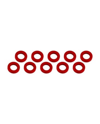 ARANDELAS ALUMINIO (3x6x1mm) ROJA (10u.)