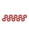ARANDELAS ALUMINIO (3x6x1mm) ROJA (10u.)