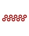 ARANDELAS ALUMINIO (3x6x1mm) ROJA (10u.)