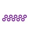 ARANDELAS ALUMINIO (3x6x2mm) PURPURA (10u.)
