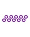 ARANDELAS ALUMINIO (3x6x2mm) PURPURA (10u.)