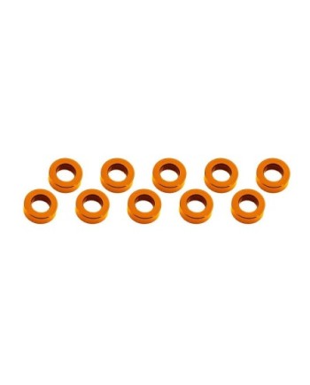 ARANDELAS ALUMINIO (3x6x2mm) NARANJA (10u.)