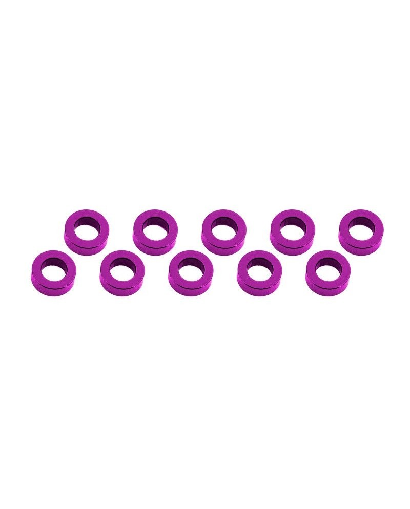 ARANDELAS ALUMINIO (3x6x2mm) ROSA (10u.)