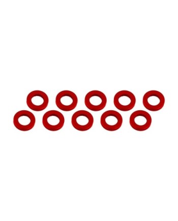 ARANDELAS ALUMINIO (3x6x2mm) ROJA (10u.)