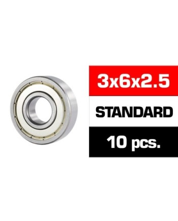 3x6x2.5mm KIT RODAMIENTOS "HS" TAPAS METALICAS (10u.)