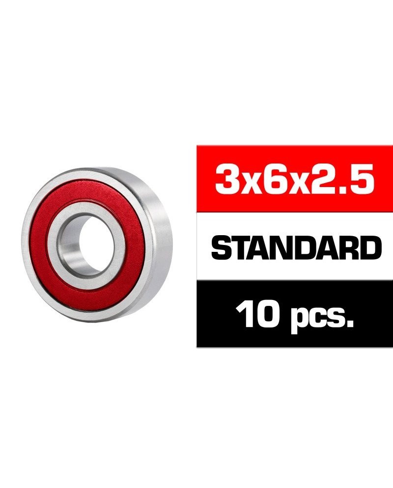 3x6x2.5mm KIT RODAMIENTOS "HS" TAPAS GOMA (10u.)