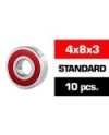 4x8x3mm KIT RODAMIENTOS "HS" TAPAS GOMA (10u.)