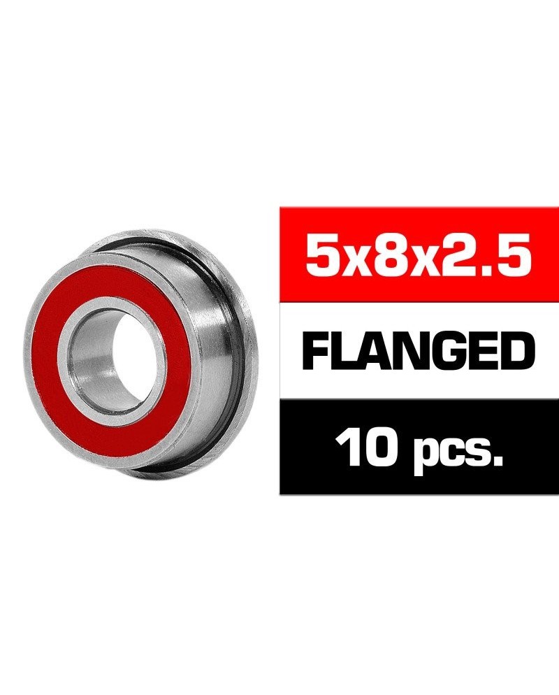 5X8x2.5mm KIT RODAMIENTOS "HS" FLANGED TAPAS GOMA (10u.)