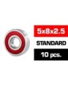 5x8x2.5mm KIT RODAMIENTOS "HS" TAPAS GOMA (10u.)