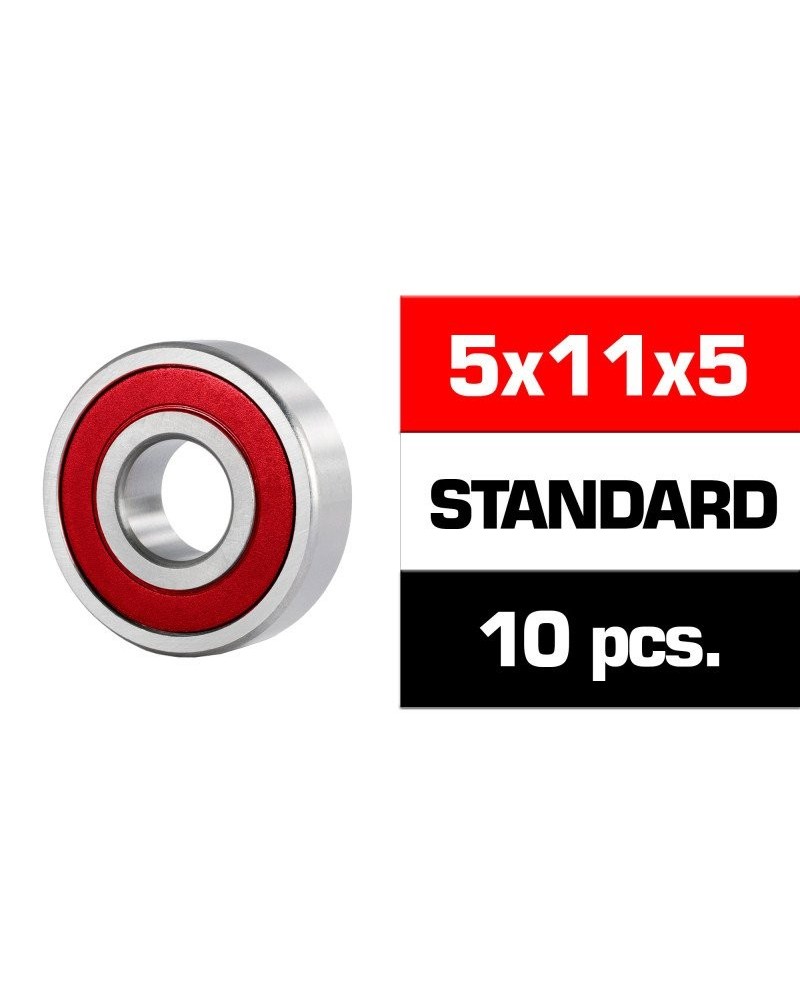 5x11x5mm KIT RODAMIENTOS "HS" TAPAS GOMA (10u.)