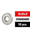 5x9x3mm KIT RODAMIENTOS "HS" TAPAS METALICAS (10u.)