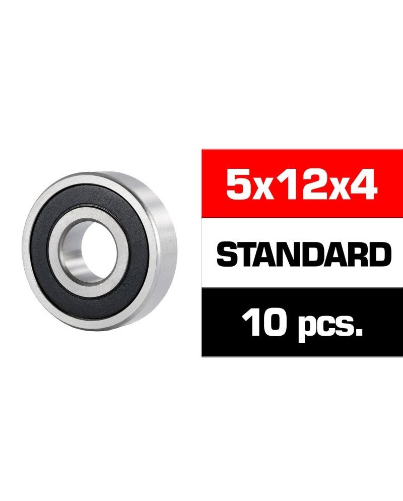 5x12x4mm KIT RODAMIENTOS "HS" TAPAS GOMA (10u.)