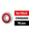 6x10x3mm KIT RODAMIENTOS "HS"  TAPAS GOMA (10u.)