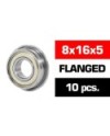 8x16x5mm FLANGED KIT RODAMIENTOS "HS" TAPAS METALICAS (10u.)