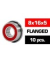 8x16x5mm FLANGED KIT RODAMIENTOS "HS"  TAPAS GOMA (10u.)