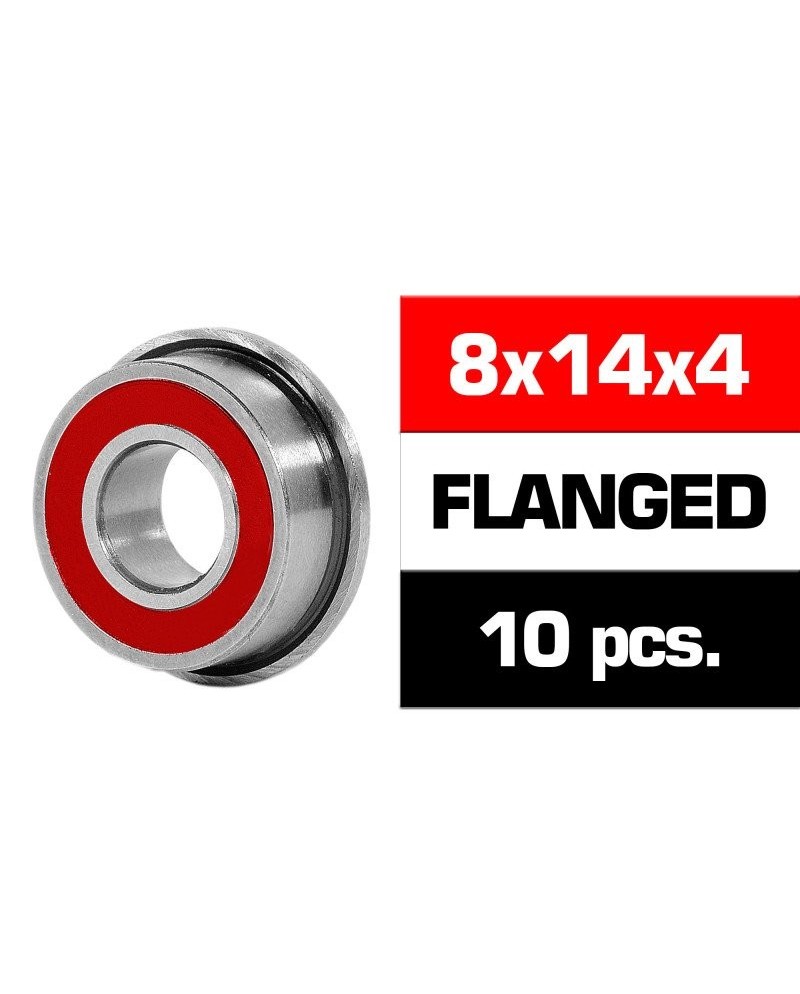 8x14x4mm KIT RODAMIENTOS "HS" FLANGED TAPAS GOMA (10u.)