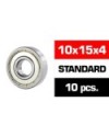 10x15x4mm KIT RODAMIENTOS "HS" TAPAS METALICAS (10u.)