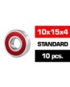 10x15x4mm KIT RODAMIENTOS "HS" TAPAS GOMA (10u.)