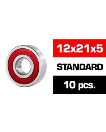 12x21x5mm KIT RODAMIENTOS "HS" TAPAS GOMA (10u.)