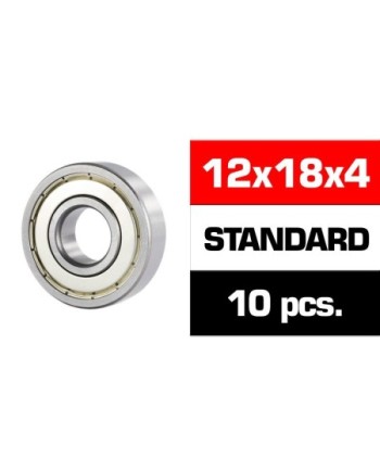 12x18x4mm KIT RODAMIENTOS "HS" TAPAS METALICAS (10u.)